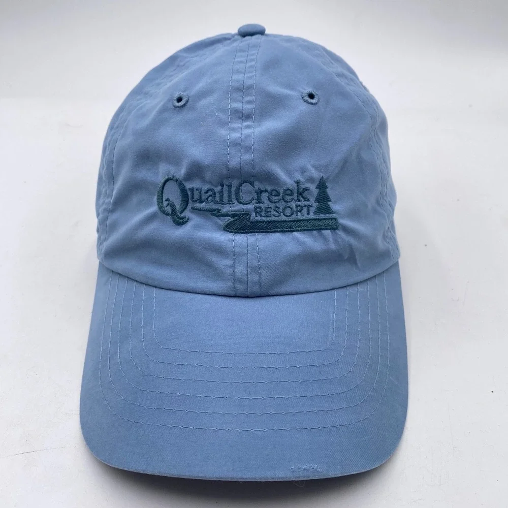 Quail Creek Resort Golf Hat OSFM Blue Polyester Embroidered Cap Dad Slouch